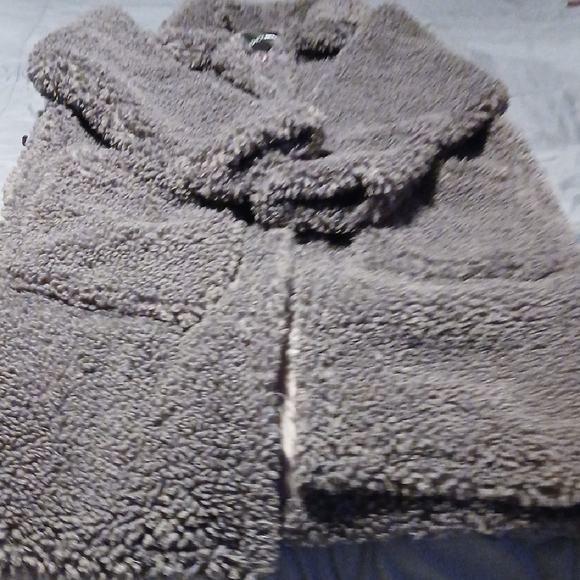 Fashion Nova Cozy Gray Teddy Coat - Picture 6 of 9